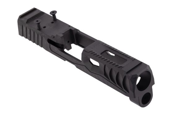 Norsso P320 Compact Bull Barrel Reptile KP and Slide Set with aggressive scale cut serrations